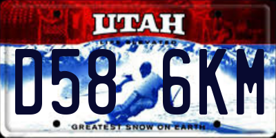 UT license plate D586KM