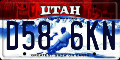 UT license plate D586KN