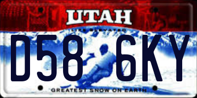 UT license plate D586KY
