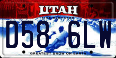 UT license plate D586LW