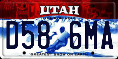 UT license plate D586MA