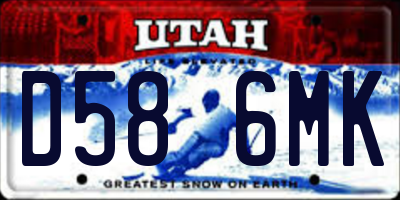 UT license plate D586MK