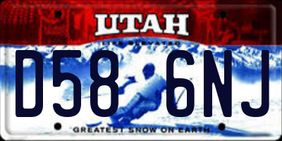 UT license plate D586NJ