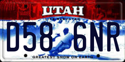 UT license plate D586NR