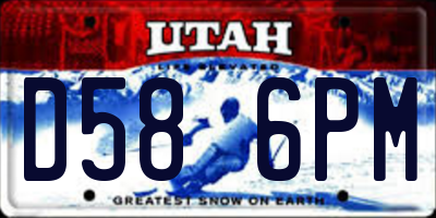 UT license plate D586PM