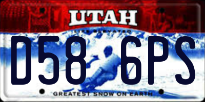 UT license plate D586PS