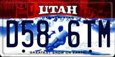 UT license plate D586TM