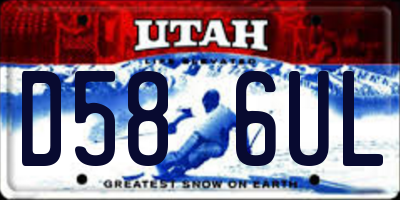 UT license plate D586UL