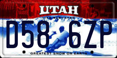UT license plate D586ZP