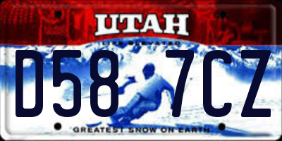 UT license plate D587CZ