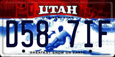 UT license plate D587IF