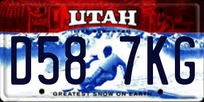 UT license plate D587KG