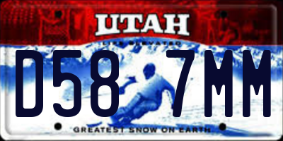 UT license plate D587MM