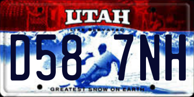 UT license plate D587NH