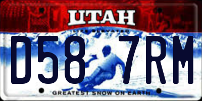 UT license plate D587RM
