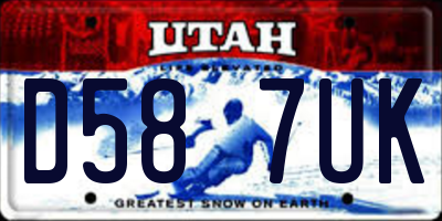 UT license plate D587UK