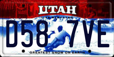 UT license plate D587VE