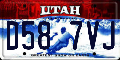 UT license plate D587VJ