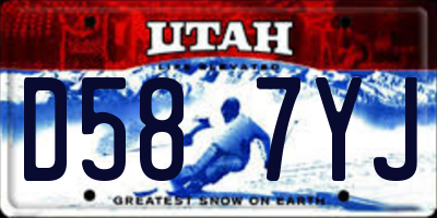 UT license plate D587YJ