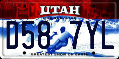 UT license plate D587YL