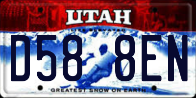 UT license plate D588EN