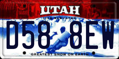 UT license plate D588EW