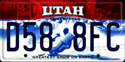 UT license plate D588FC