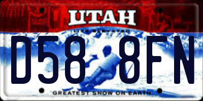 UT license plate D588FN