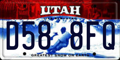 UT license plate D588FQ
