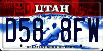 UT license plate D588FW