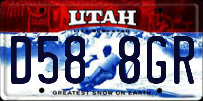 UT license plate D588GR