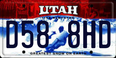 UT license plate D588HD