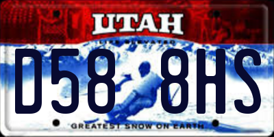 UT license plate D588HS