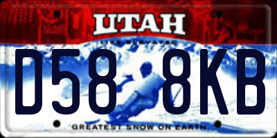 UT license plate D588KB