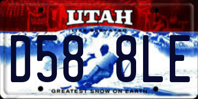 UT license plate D588LE