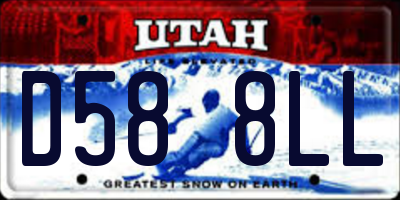 UT license plate D588LL
