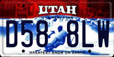 UT license plate D588LW