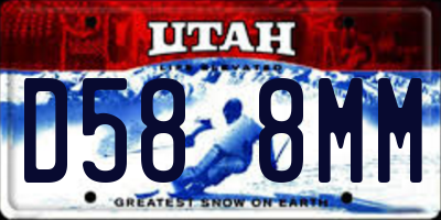 UT license plate D588MM