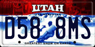 UT license plate D588MS