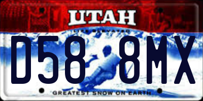 UT license plate D588MX