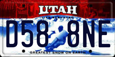 UT license plate D588NE