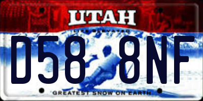 UT license plate D588NF