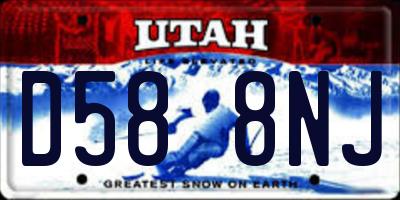 UT license plate D588NJ