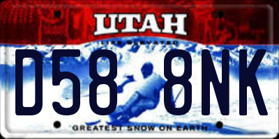 UT license plate D588NK