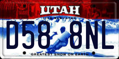 UT license plate D588NL