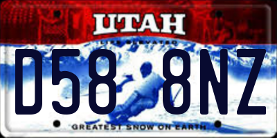 UT license plate D588NZ