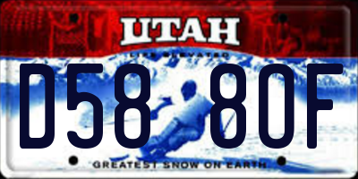 UT license plate D588OF