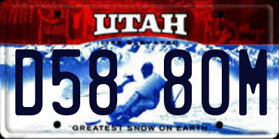 UT license plate D588OM