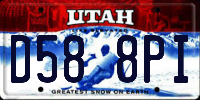 UT license plate D588PI