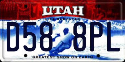 UT license plate D588PL